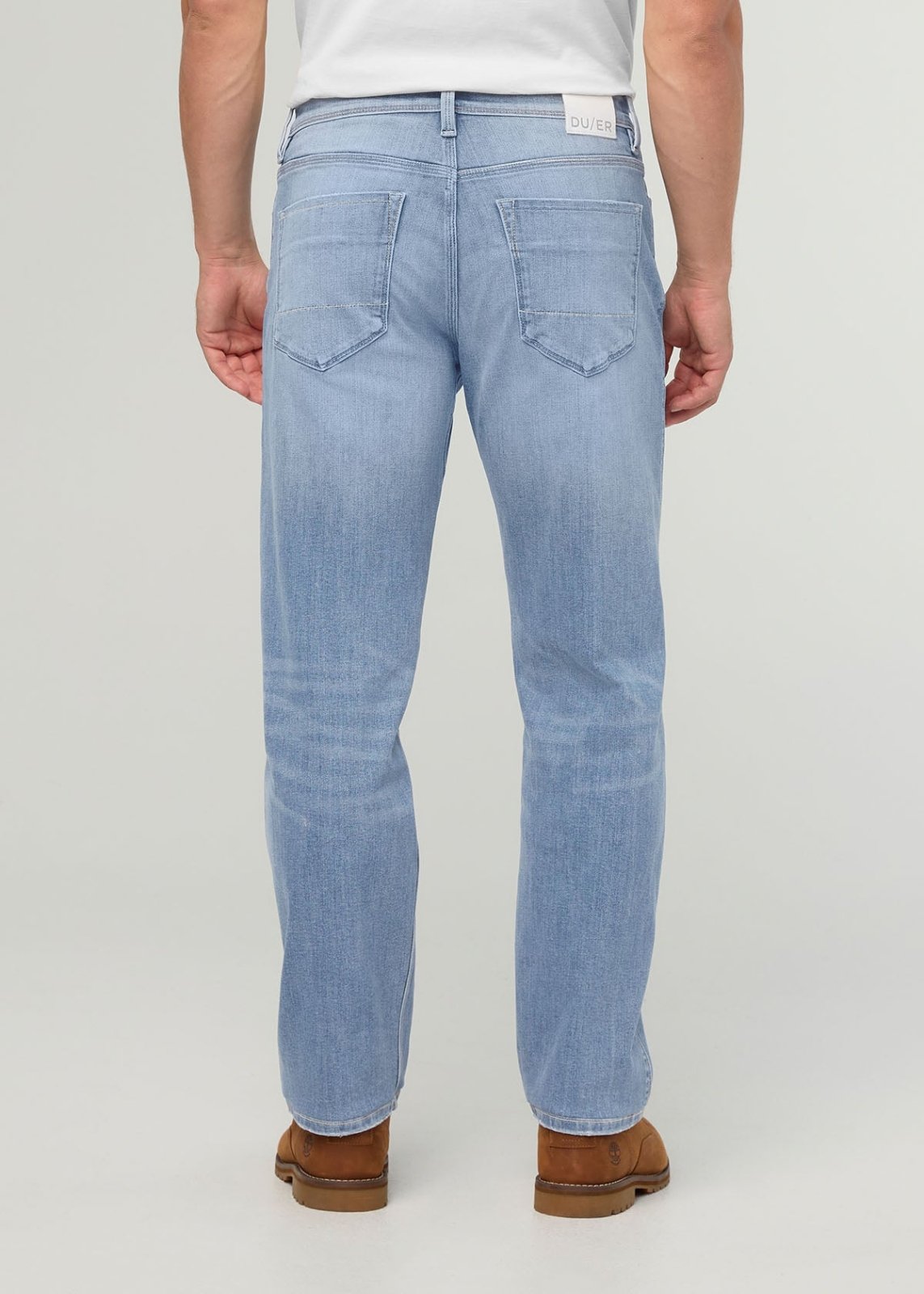 Men's Breeze Relaxed Straight Fit Lightweight Stretch Jeans back