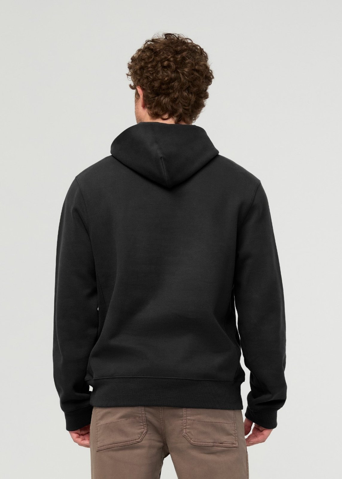 Men's Black DuraSoft Fleece Motion Hoodie Back