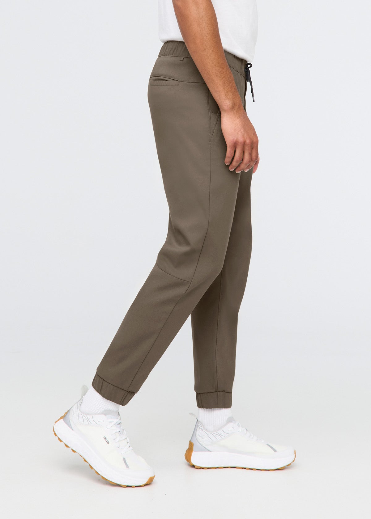 mens grey-green athleisure jogger side