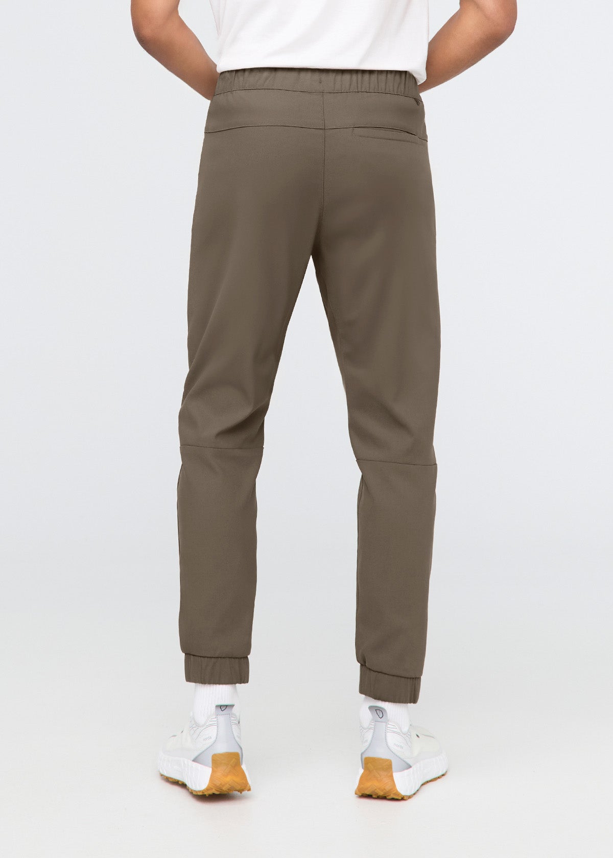 mens grey-green athleisure jogger back