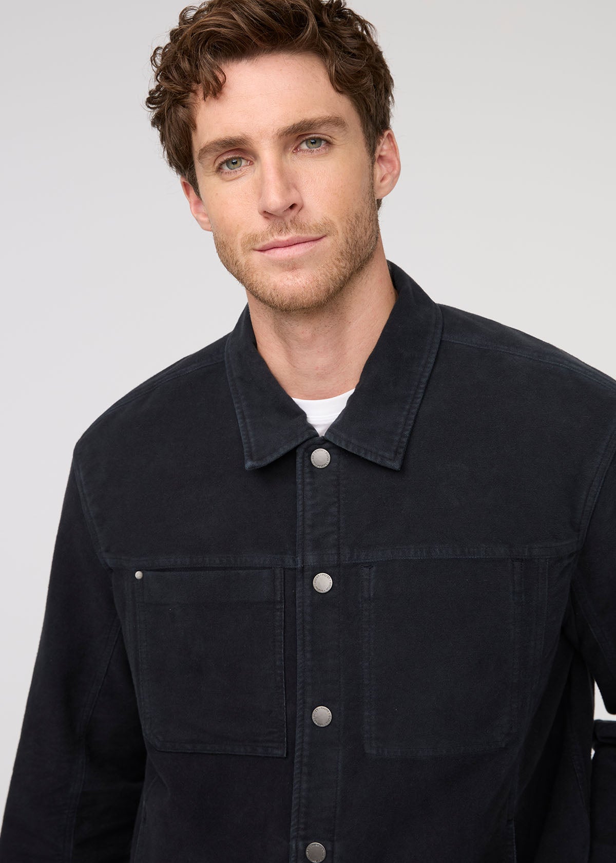 Men's Shadow Moleskin Jacket Front Collar