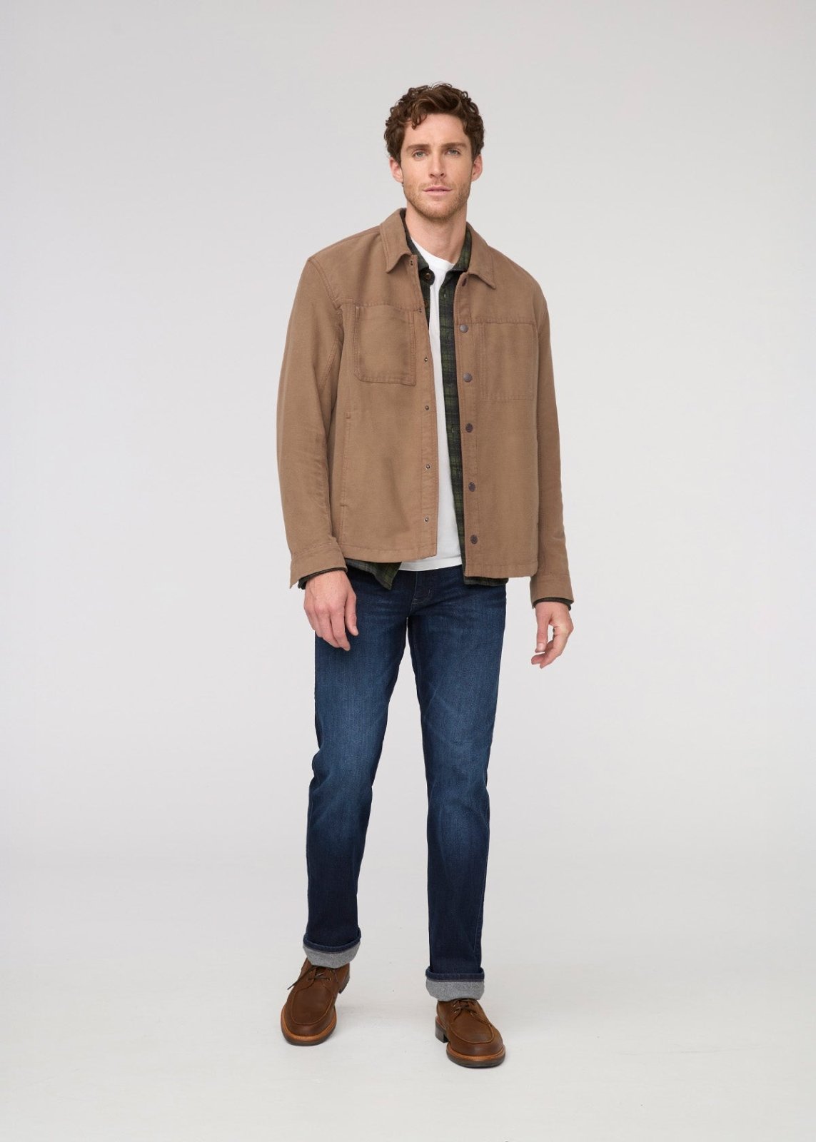 Men's Dark Walnut Moleskin Jacket Full Body