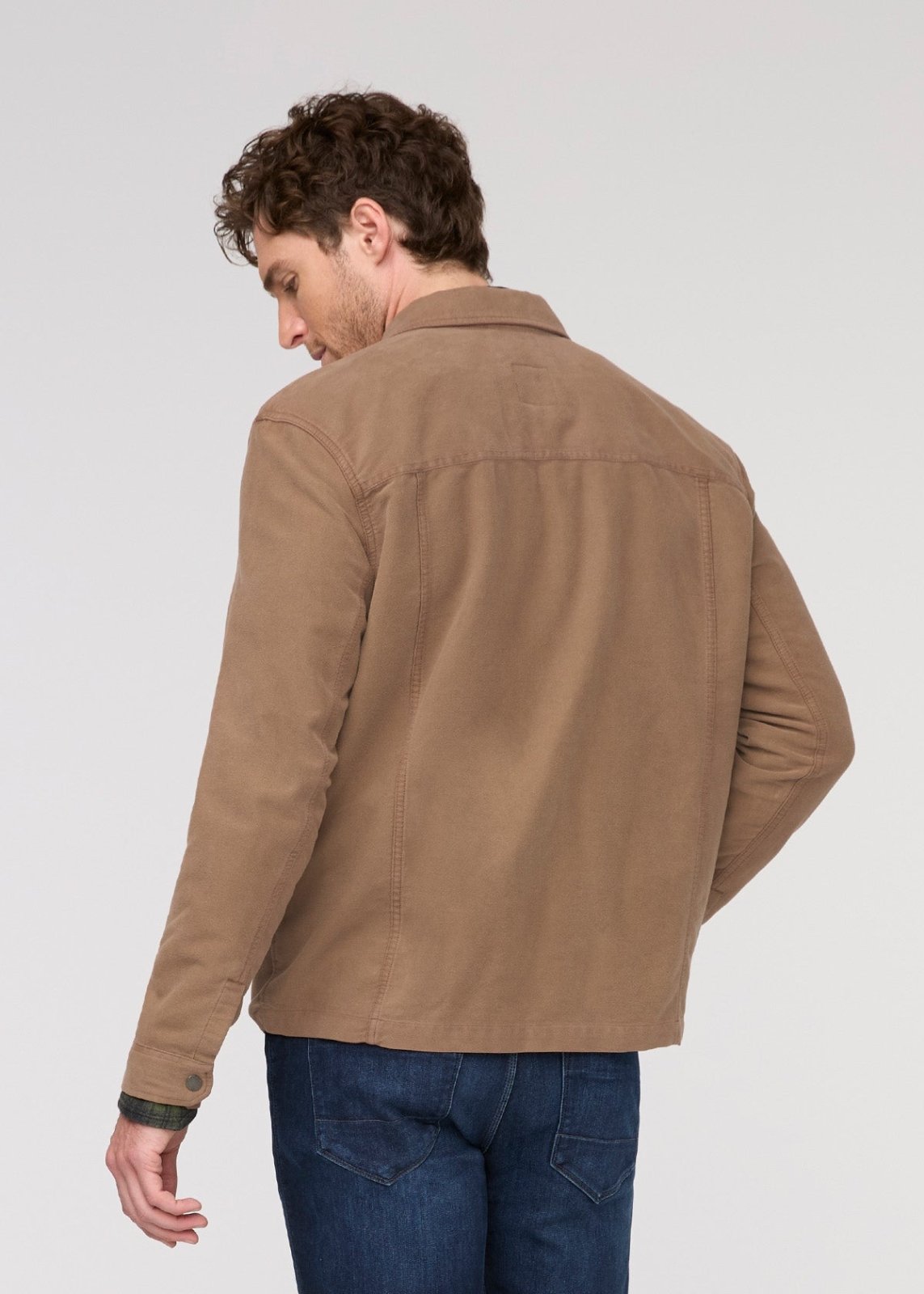 Men's Dark Walnut Moleskin Jacket Back