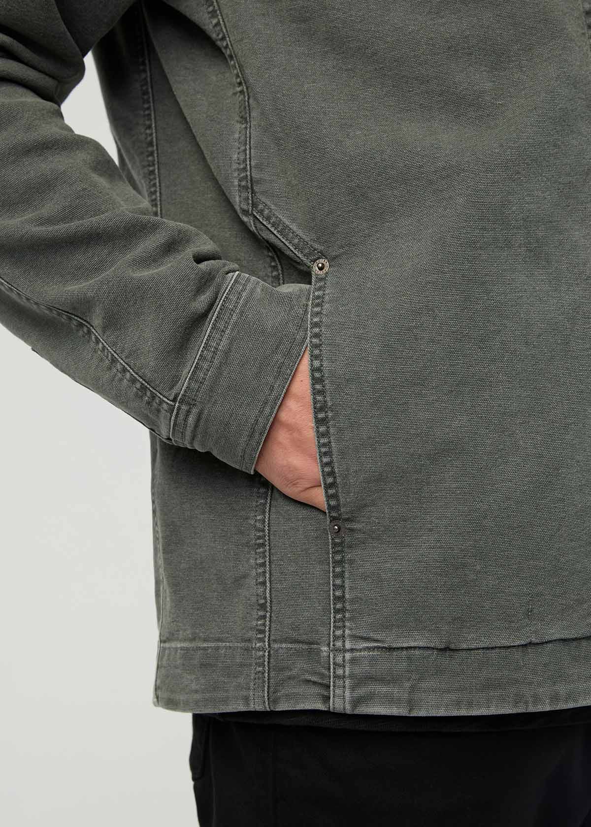 Men's Thyme Stretch Canvas Work Jacket front side pocket detail