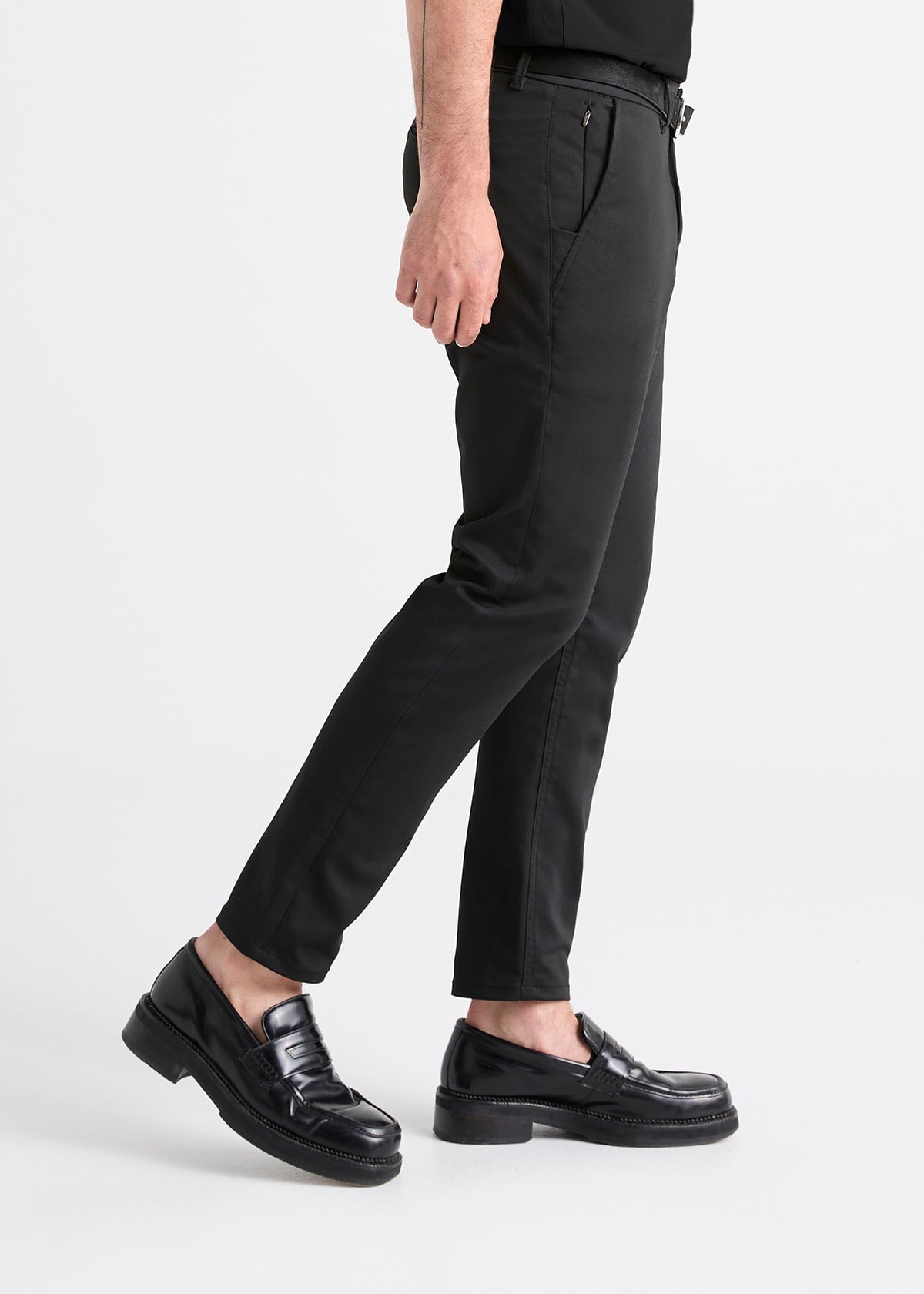 ASOS DESIGN Tall smart tapered pants in black