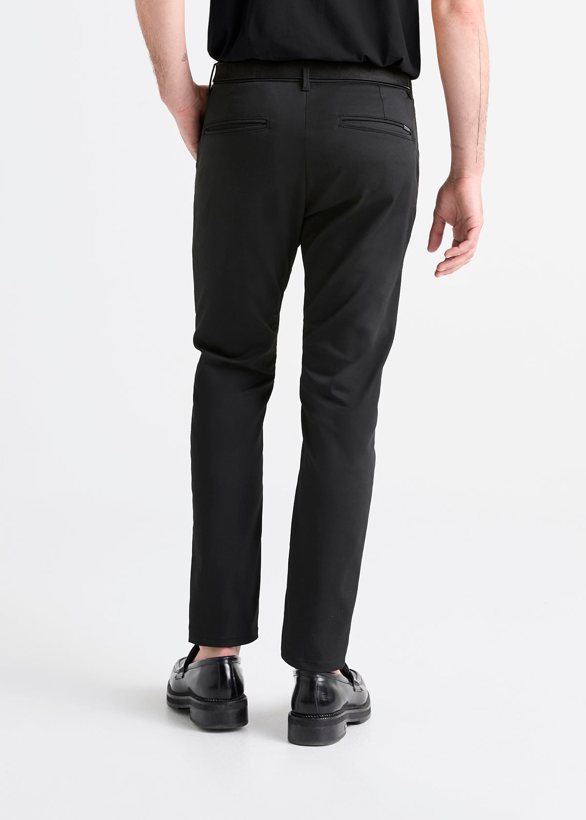 Men's Black Slim Fit Stretch Dress Pant