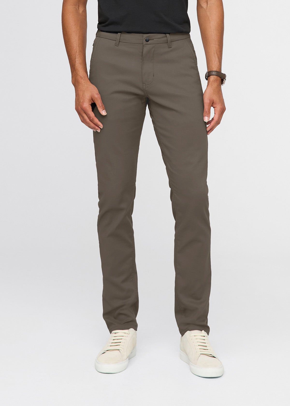 Men's Thyme Slim Straight Fit Stretch Trouser Front