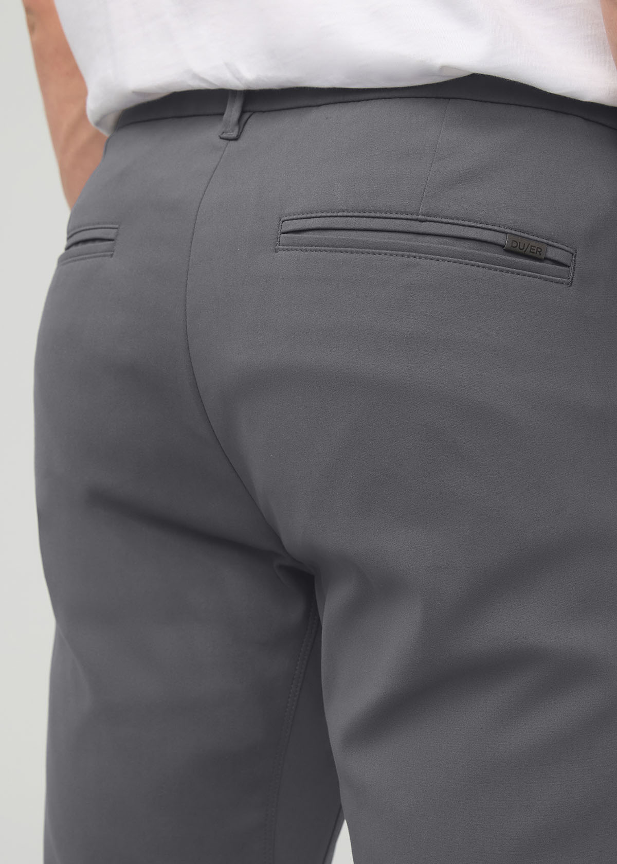 NuStretch Slim Straight Trouser - River Rock