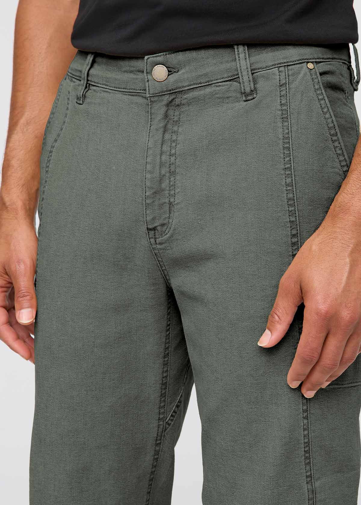 Men's Thyme 7 Pocket Stretch Canvas Pants front detail