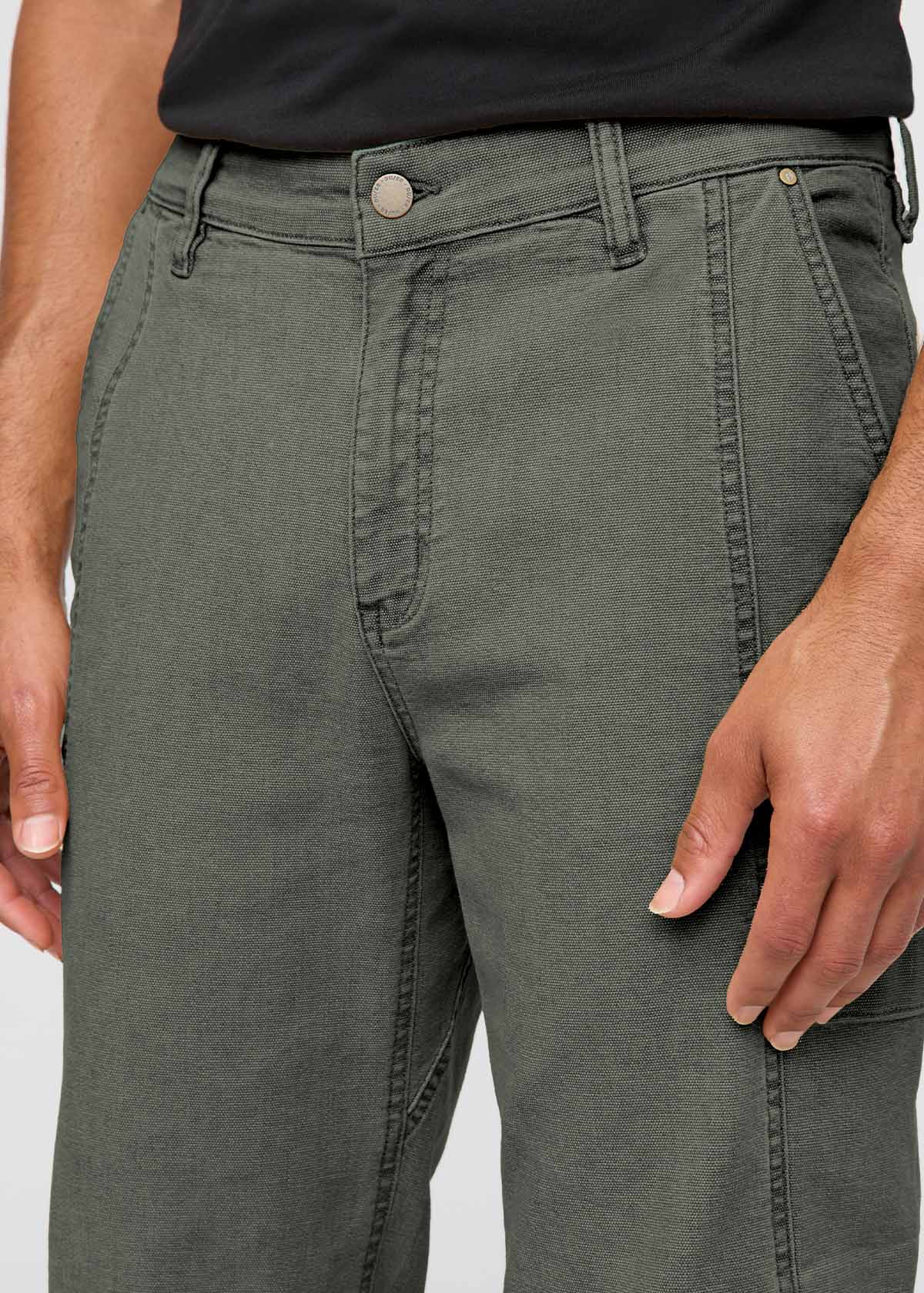 Men's Thyme 7 Pocket Stretch Canvas Pants front zipper