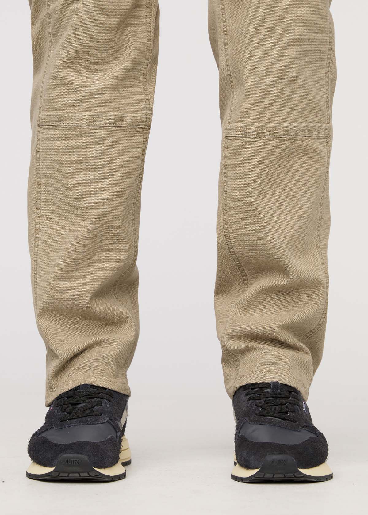 Men's Tan 7 Pocket Stretch Canvas Pants hem
