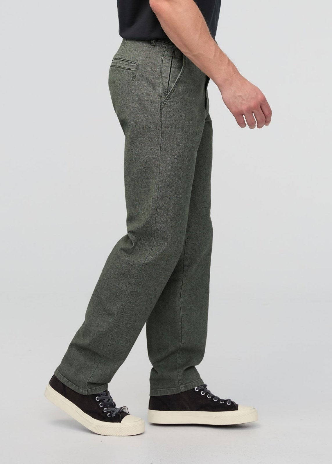 Men's Black Spruce Stretch Canvas Relaxed Straight Chino side