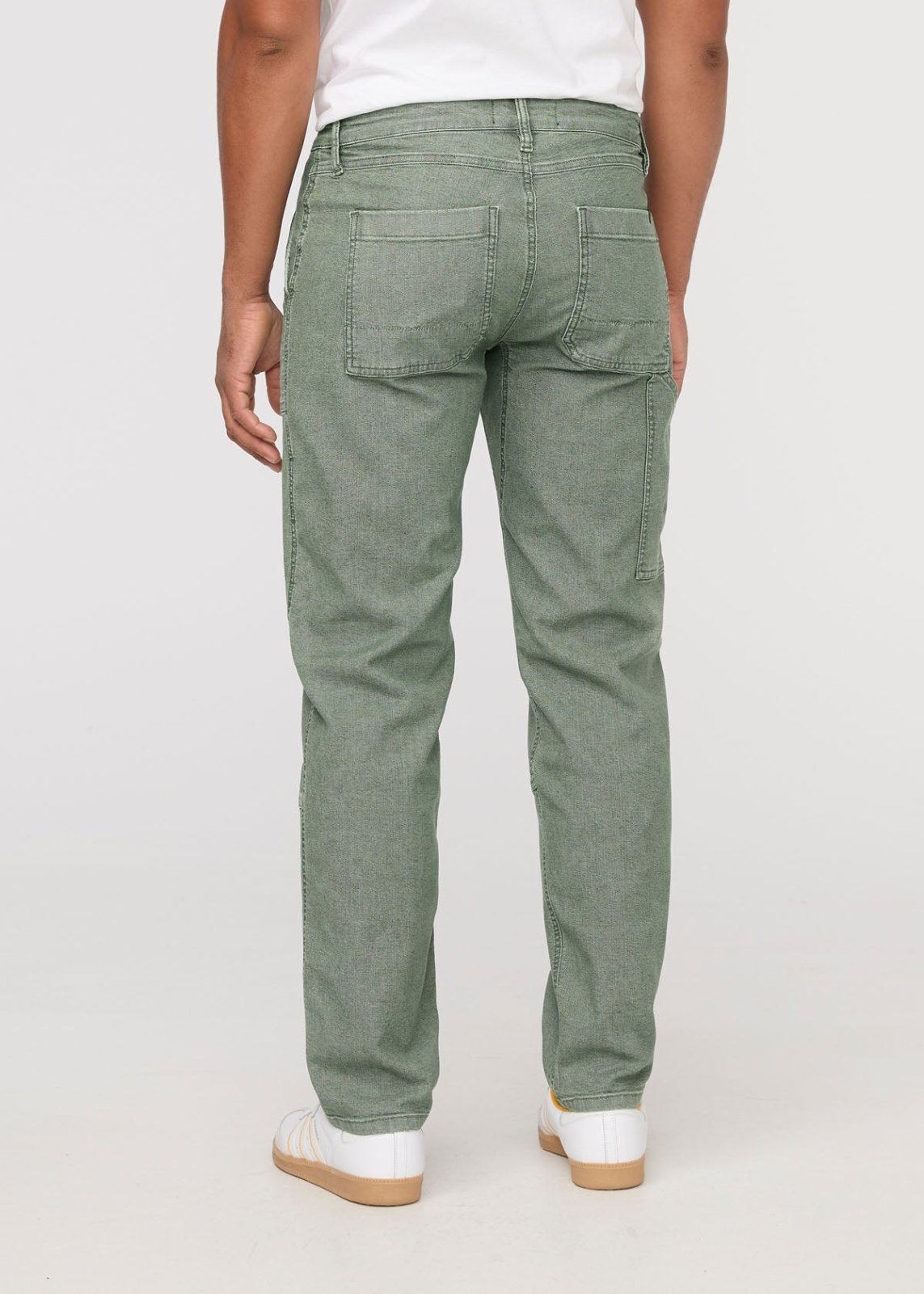 Men's Green Stretch Canvas Utility Pant Back