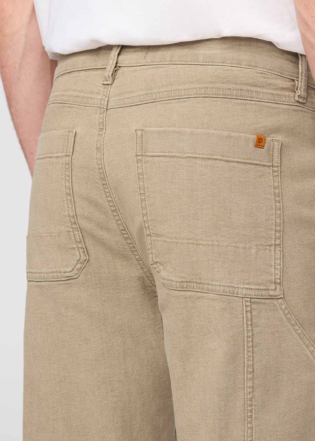 Men's Tan Stretch Canvas Utility Pant Back Pocket