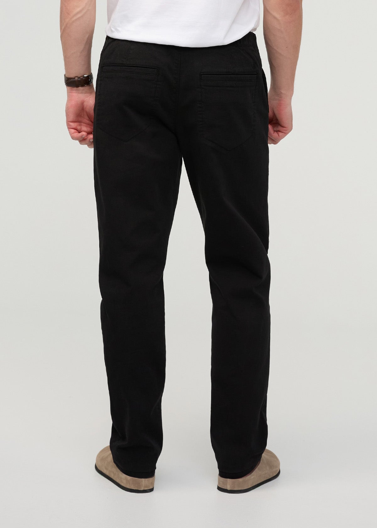 Men's Black Pull-On FlexTwill Pant Back