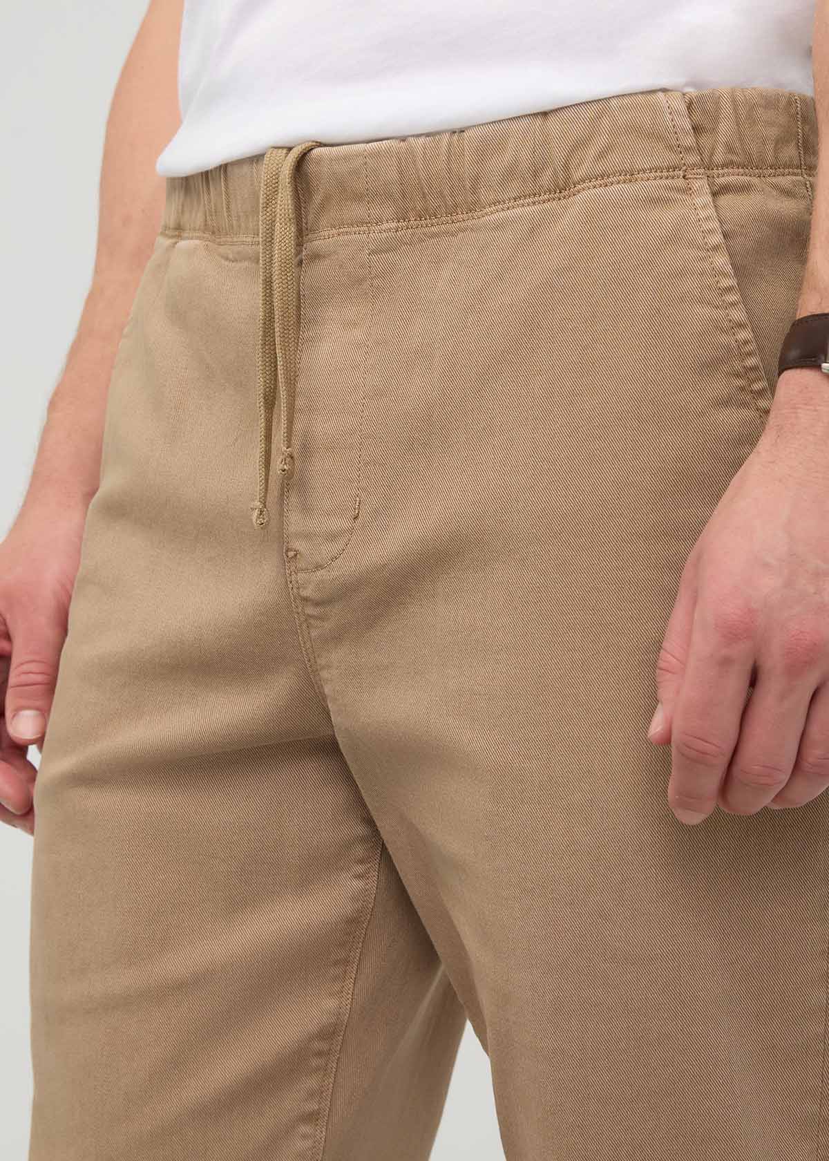 Men's Desert Khaki Pull-On FlexTwill Pant Waist