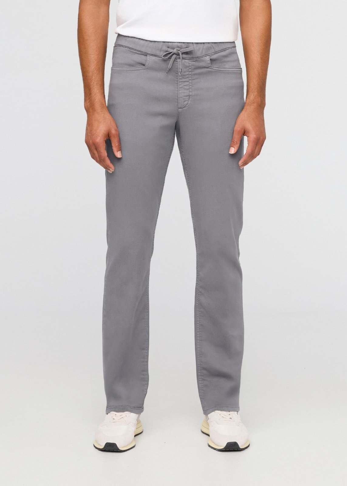 mens grey pull-on dress sweatpant front