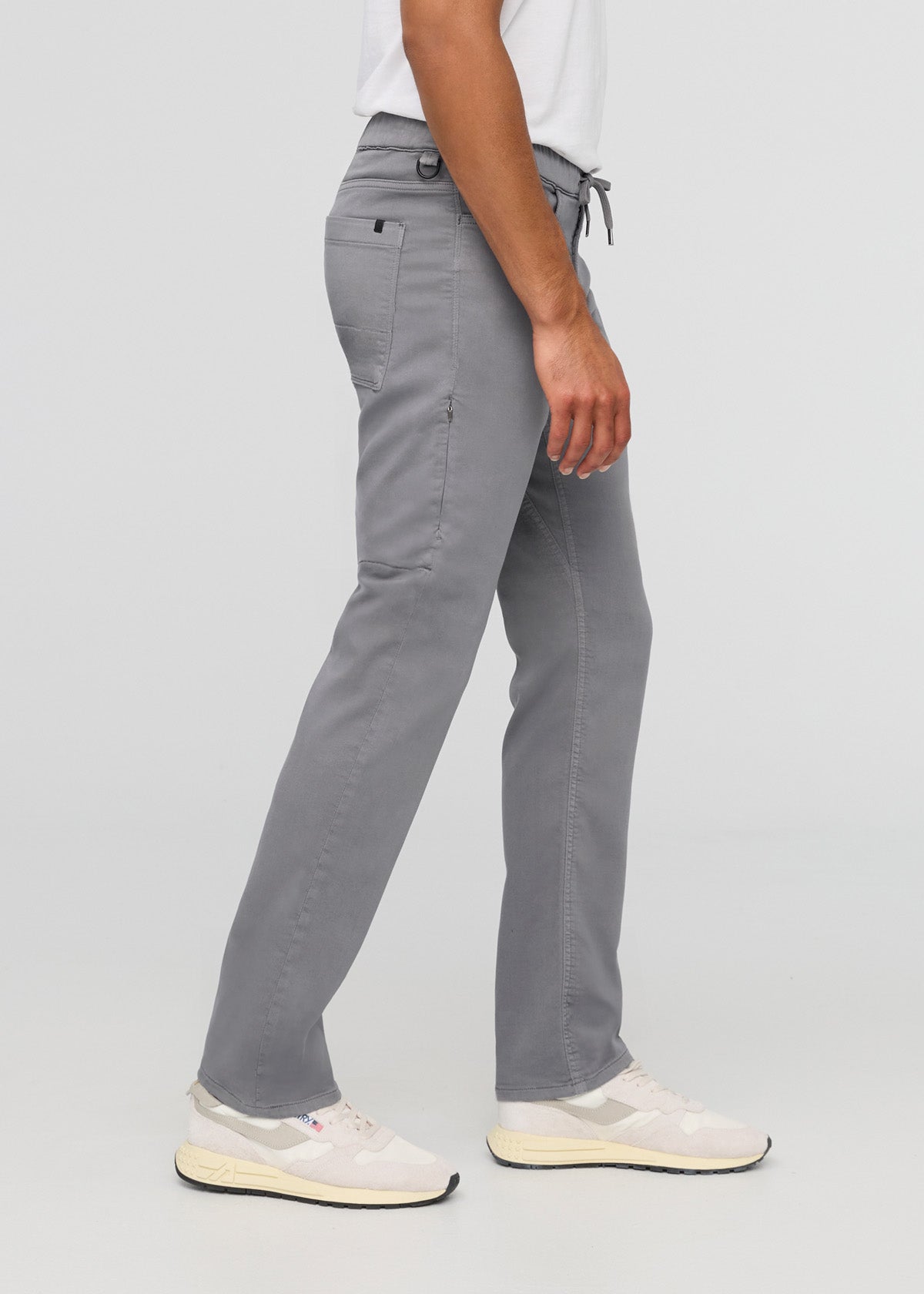 mens grey pull-on dress sweatpant side