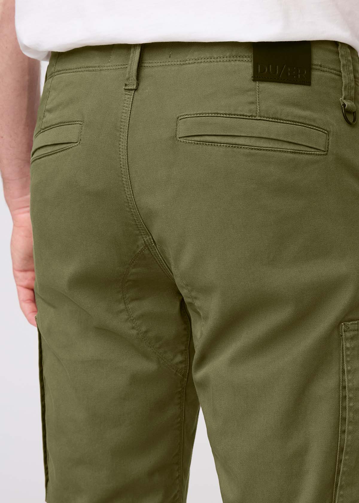 Men's Loden Green Relaxed Water Resistant Cargo Pant Back Detail