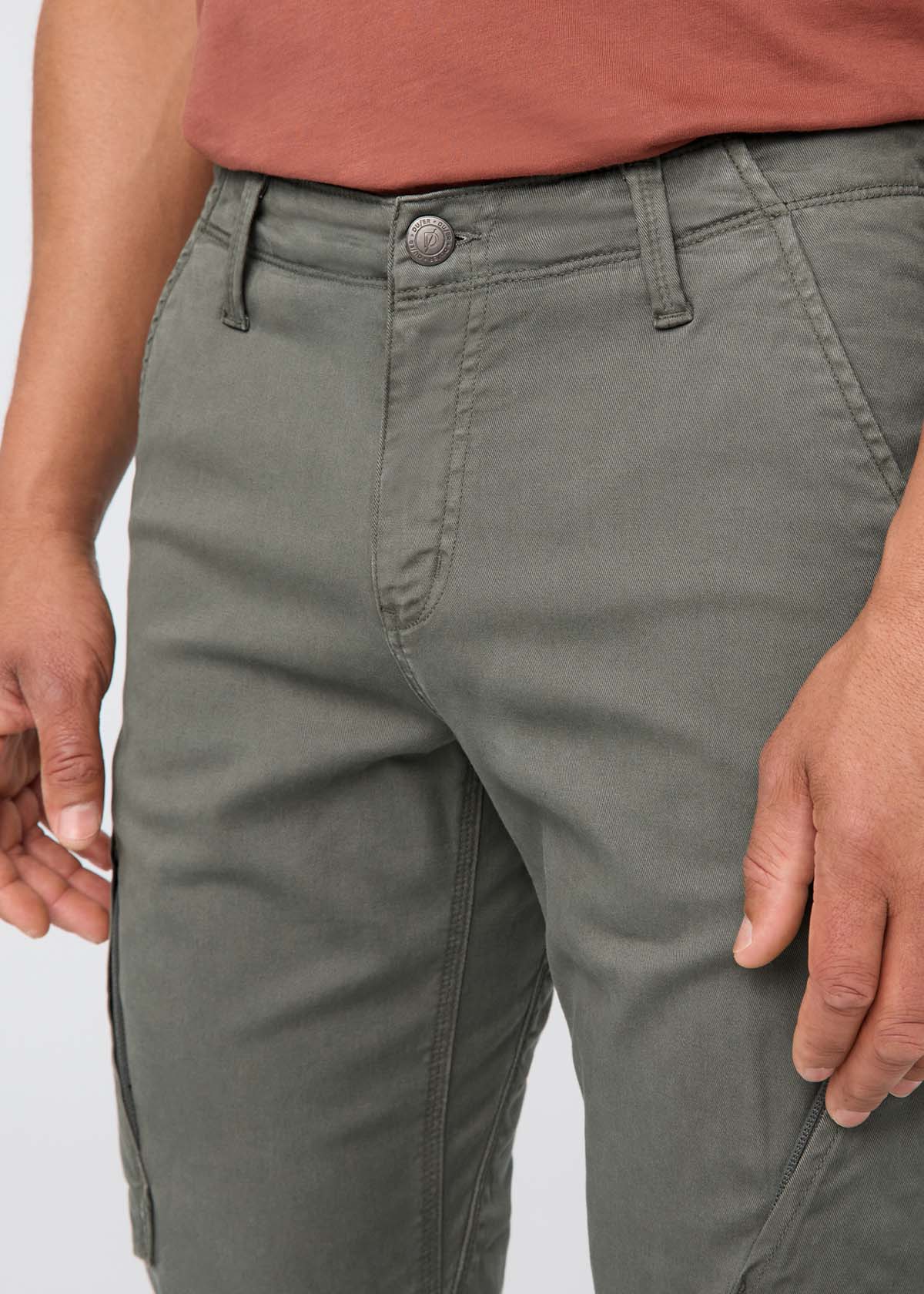 men's grey green relaxed water resistant cargo pant waist