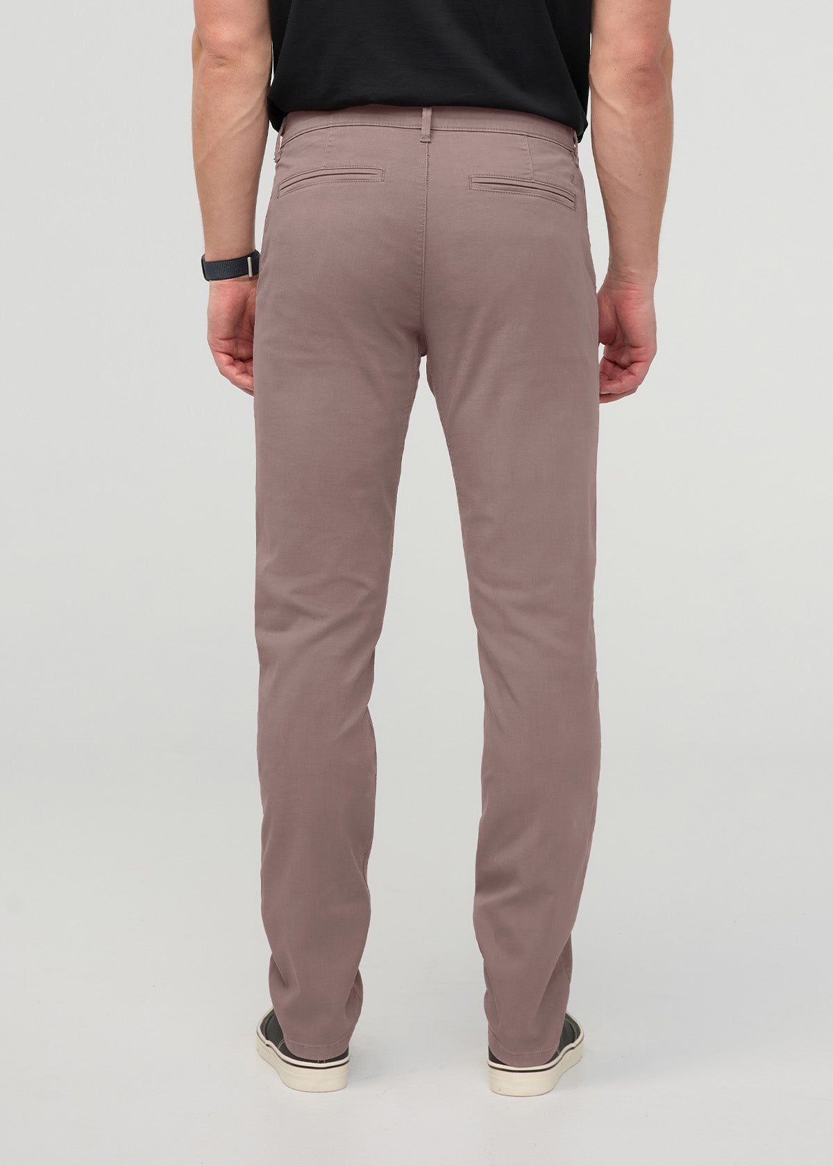 Men's Hazy Mauve Lightweight Slim Straight Chino Pant back