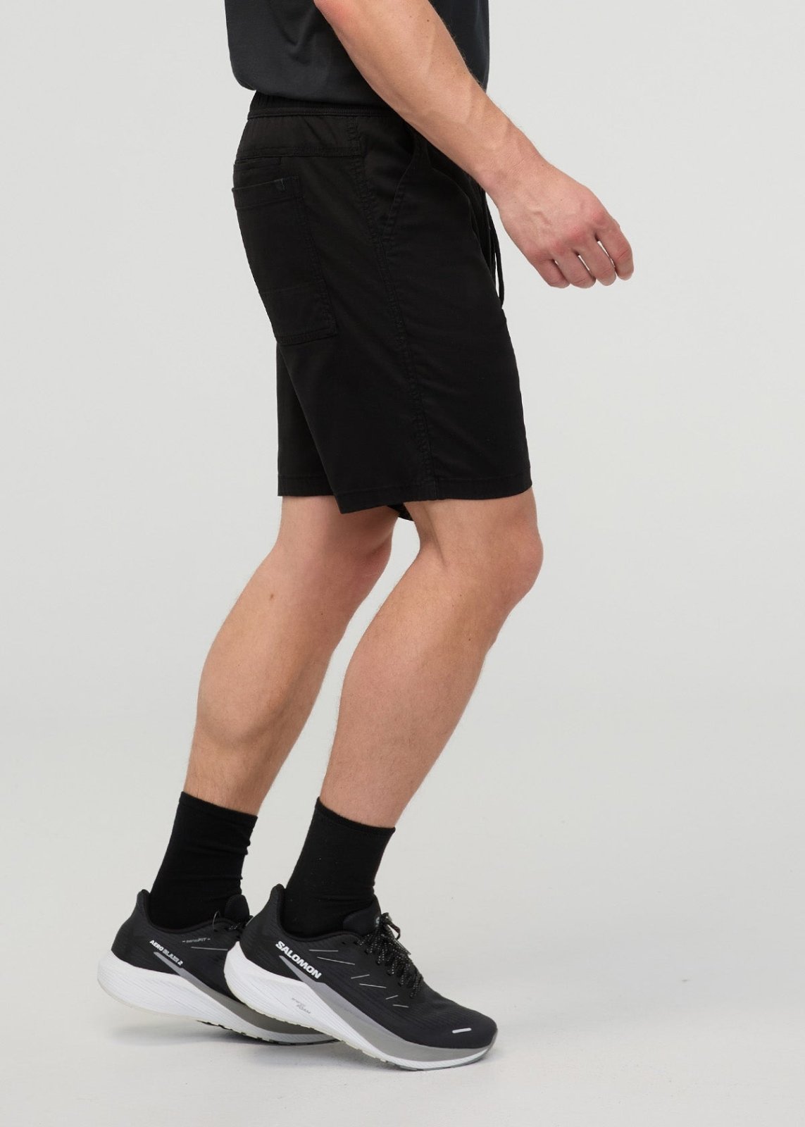 Men’s Black Stretch Travel Shorts side