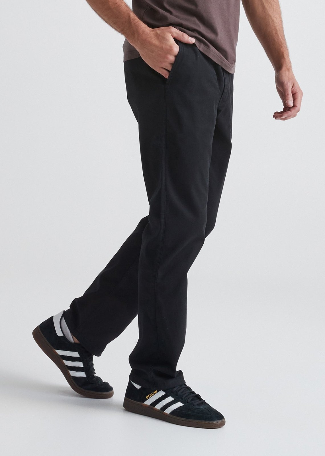 Men's Black Adjustable Athletic Pant Side