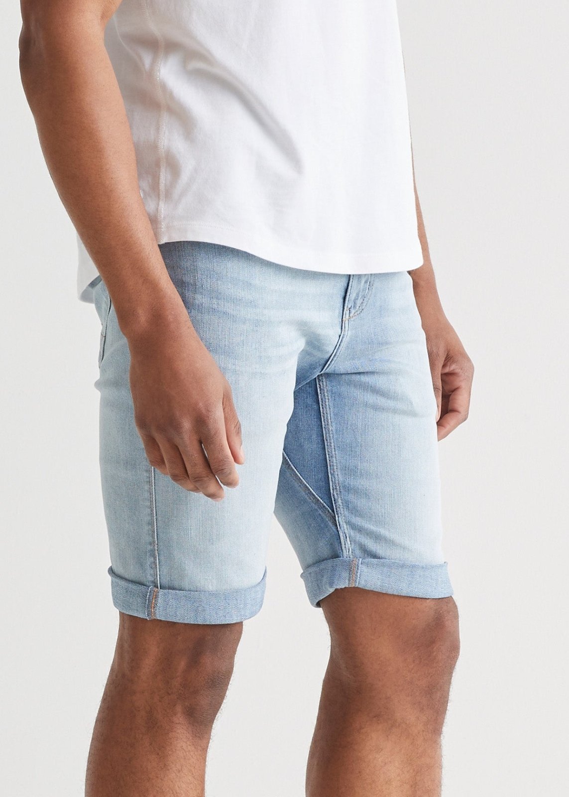 Men's Ocean Wash Slim Fit Stretch Jean Shorts Gusset
