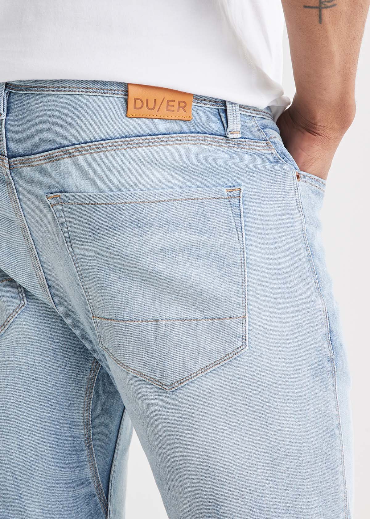 Men's Ocean Wash Slim Fit Stretch Jean Shorts Back Detail