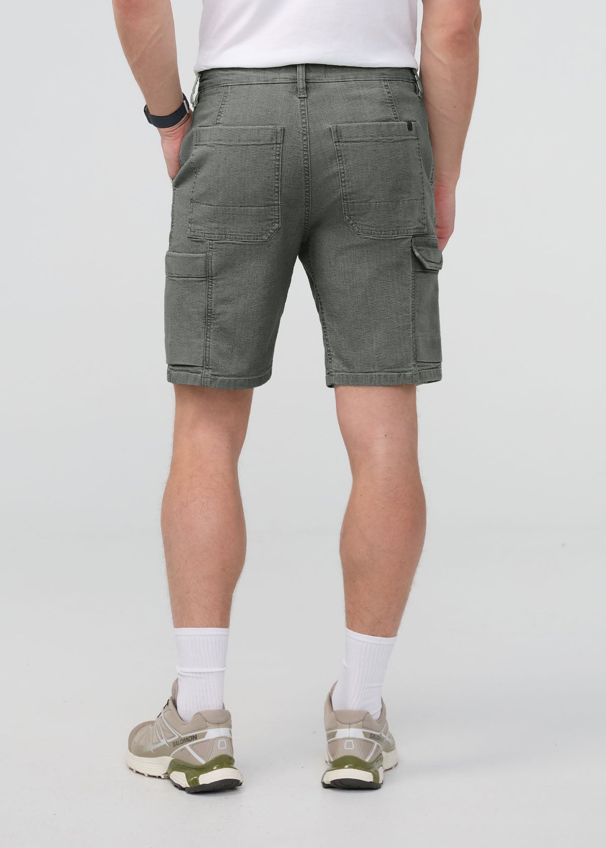 Men's Thyme Stretch Canvas Cargo Shorts back 