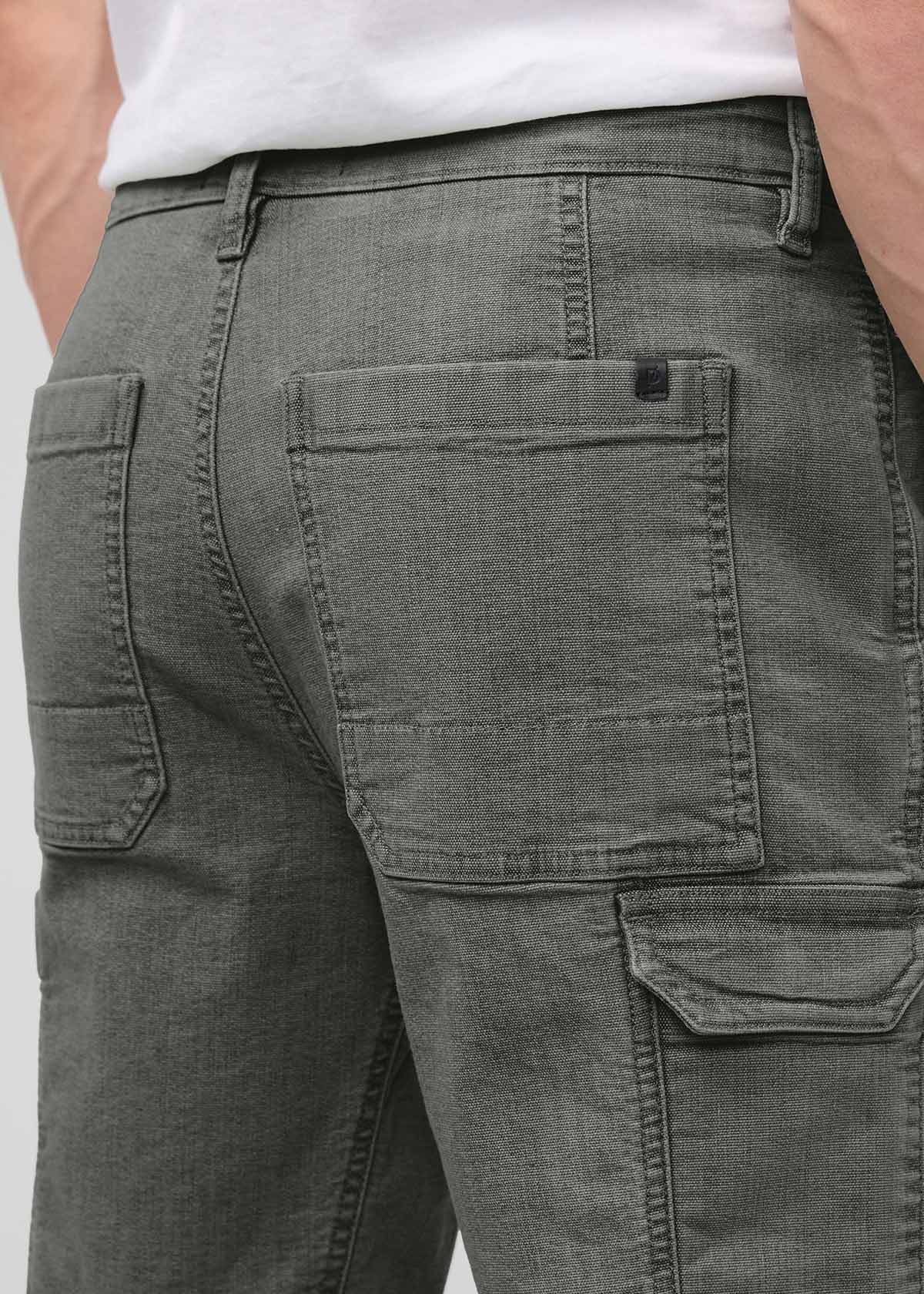 Men's Thyme Stretch Canvas Cargo Shorts back pocket detail