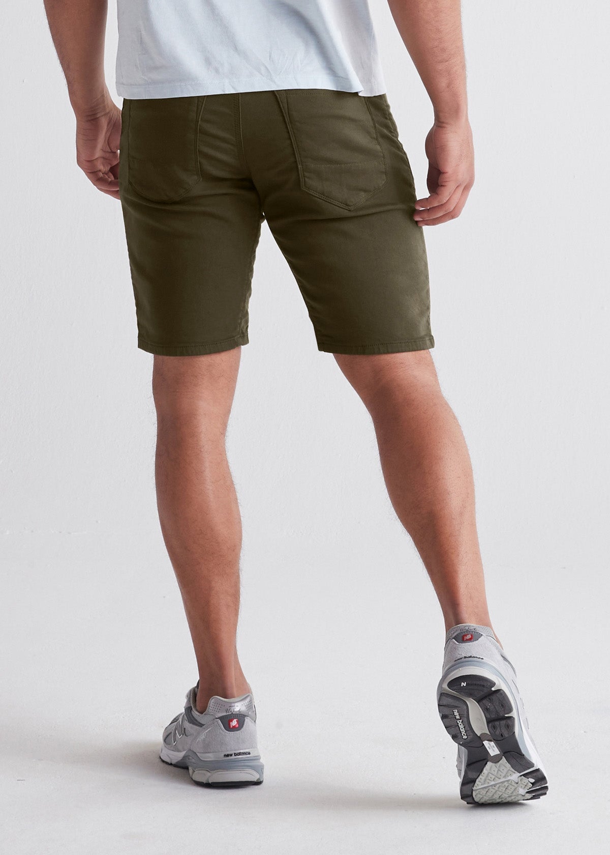 Men's Army Green Relaxed Fit Performance Short