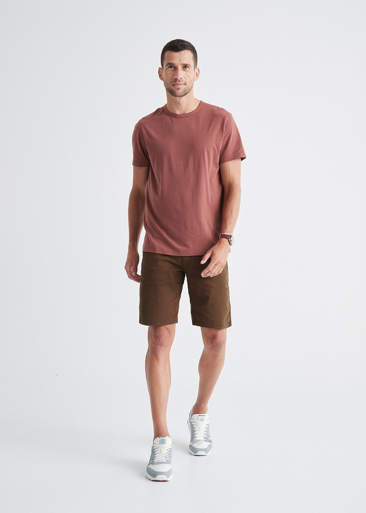 Men's Brown Relaxed Fit Performance Short