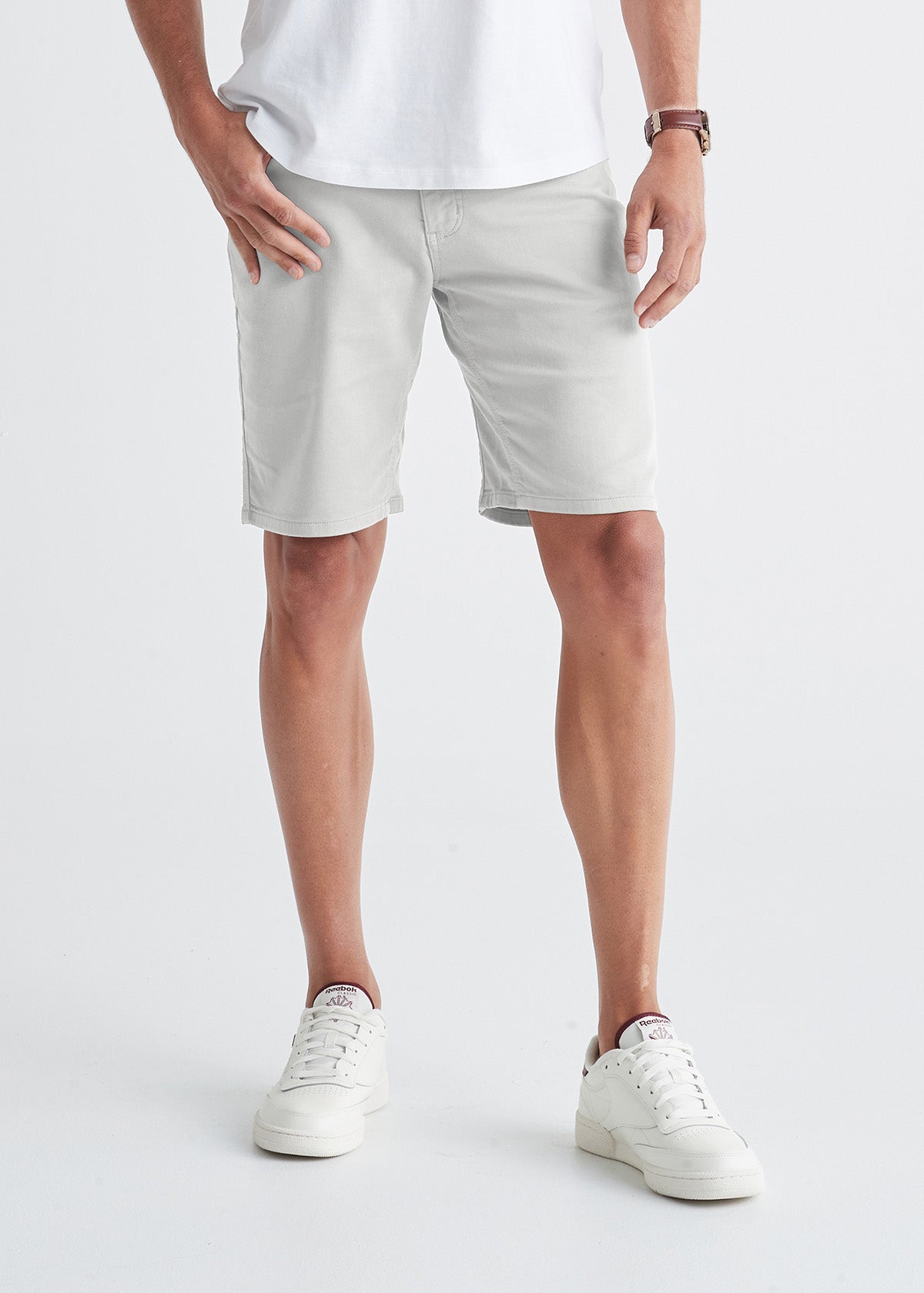 Men's White Relaxed Fit Performance Short front