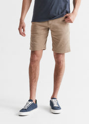 mens khaki slim fit performance short front