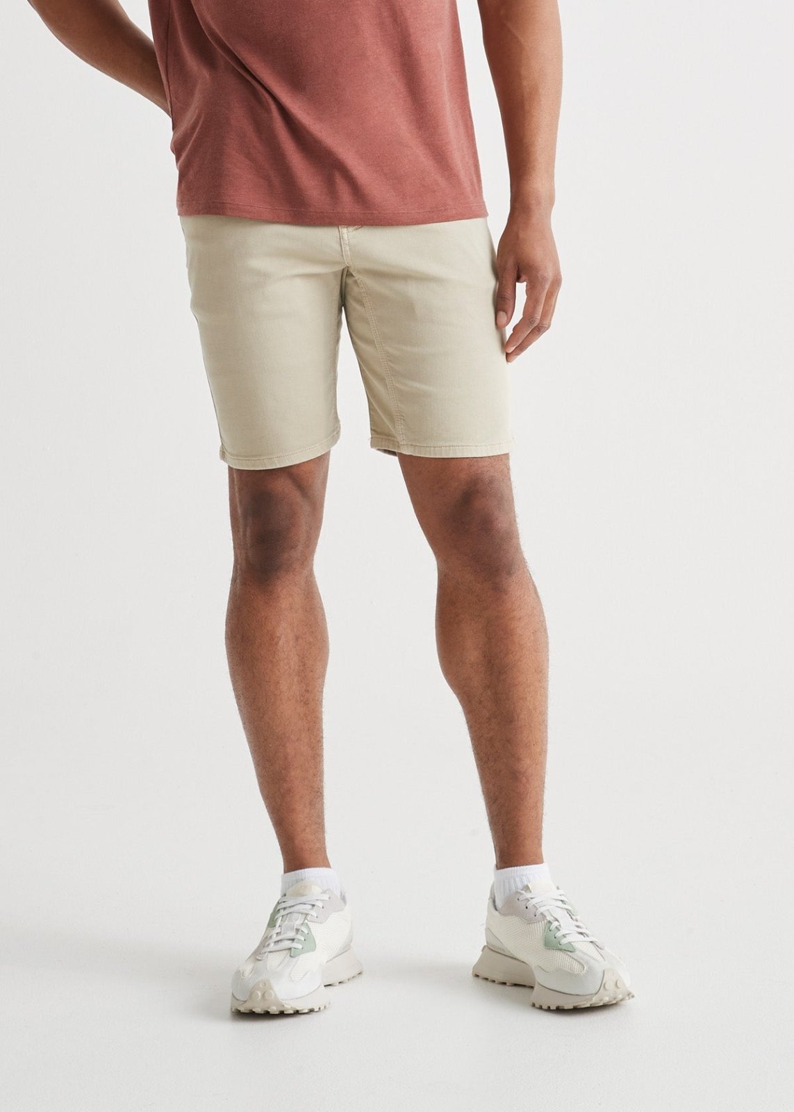 mens off-white slim fit performance short front