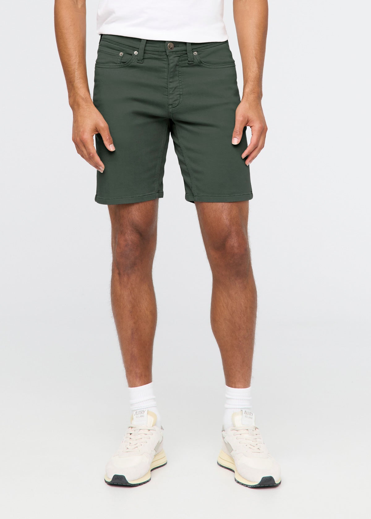 mens peat slim fit performance short front
