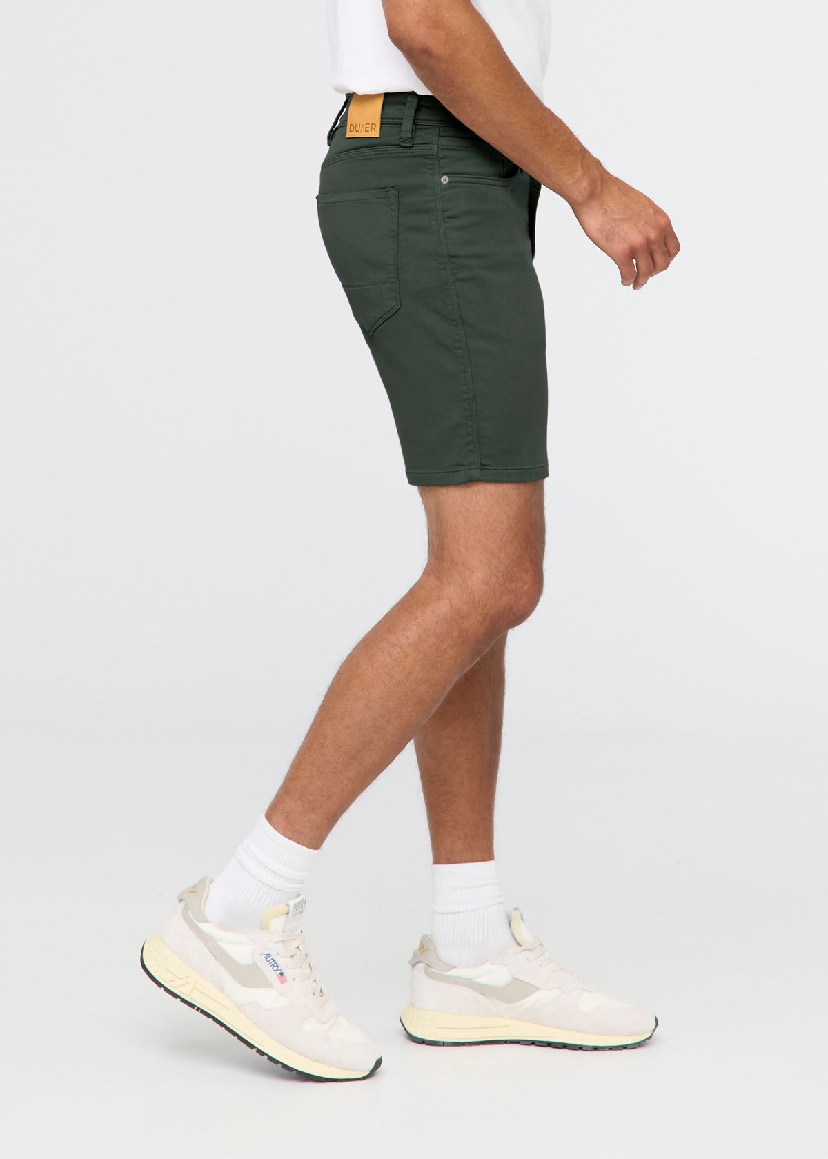 mens peat slim fit performance short side