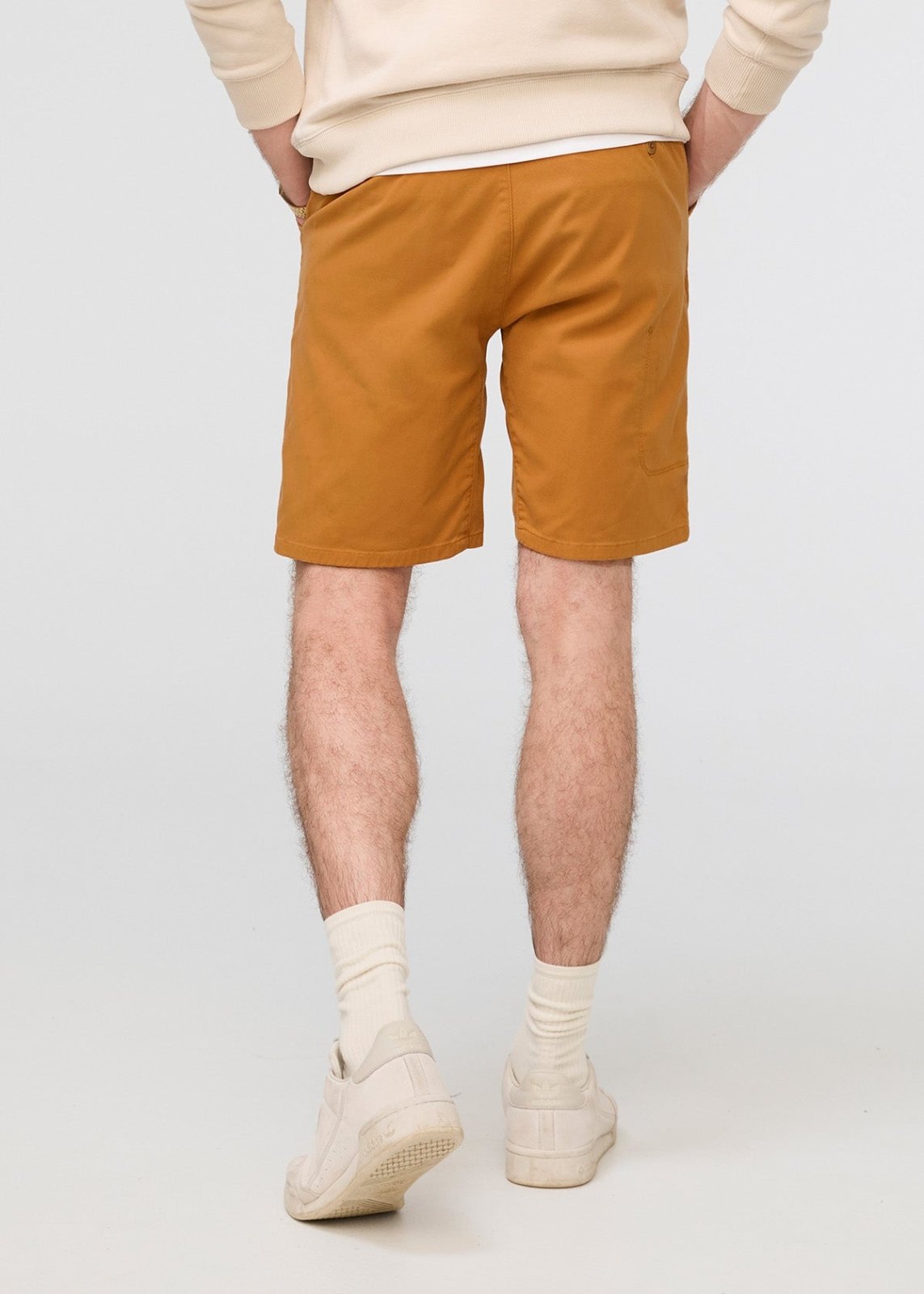 mens orange lightweight short slim fit back