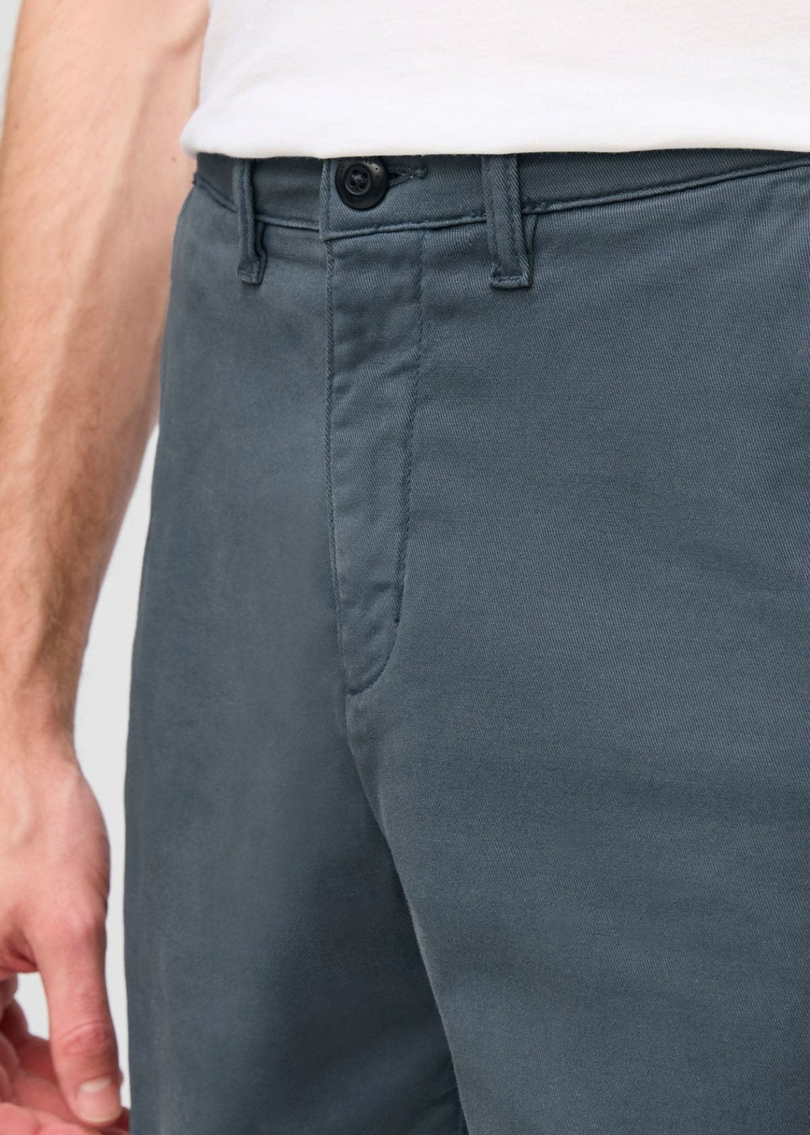mens deep blue lightweight shorts slim fit front waistband