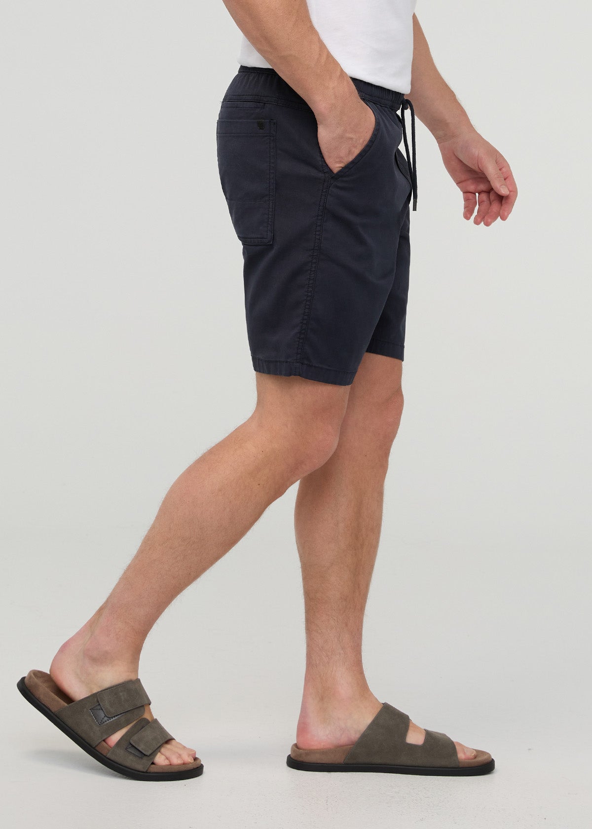 Men’s Navy Stretch Travel Shorts side