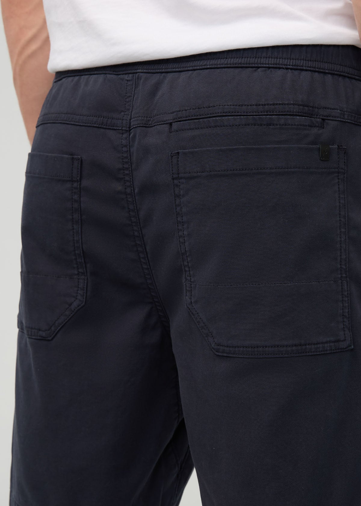 Men’s Navy Stretch Travel Shorts back