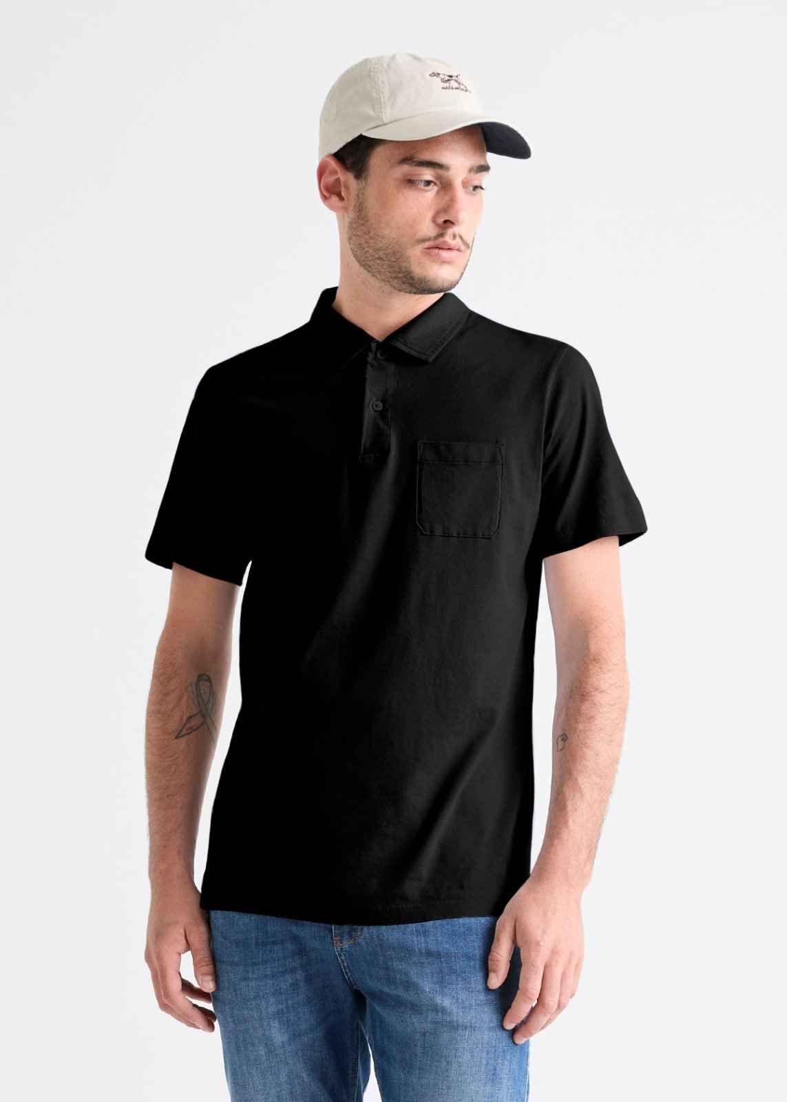 100 cotton black polo shirt online