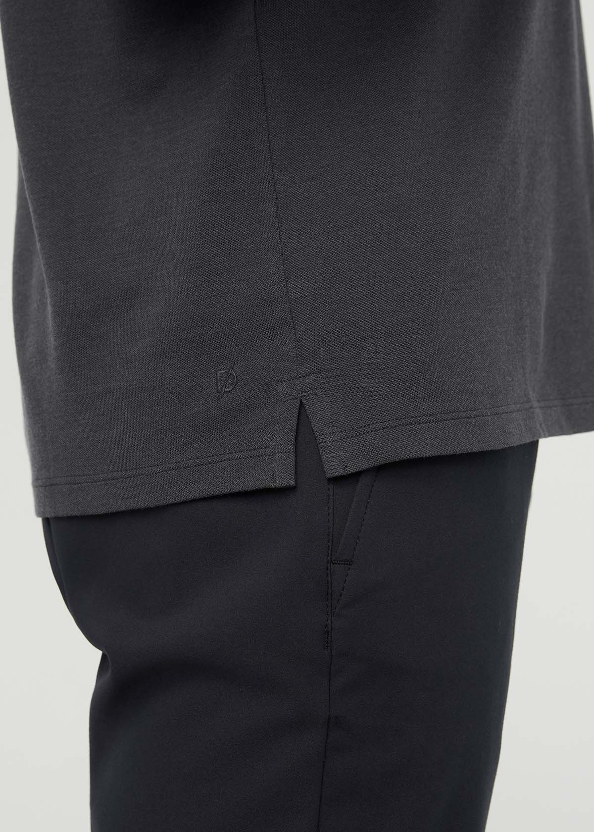 Men's Breathable Charcoal Polo side