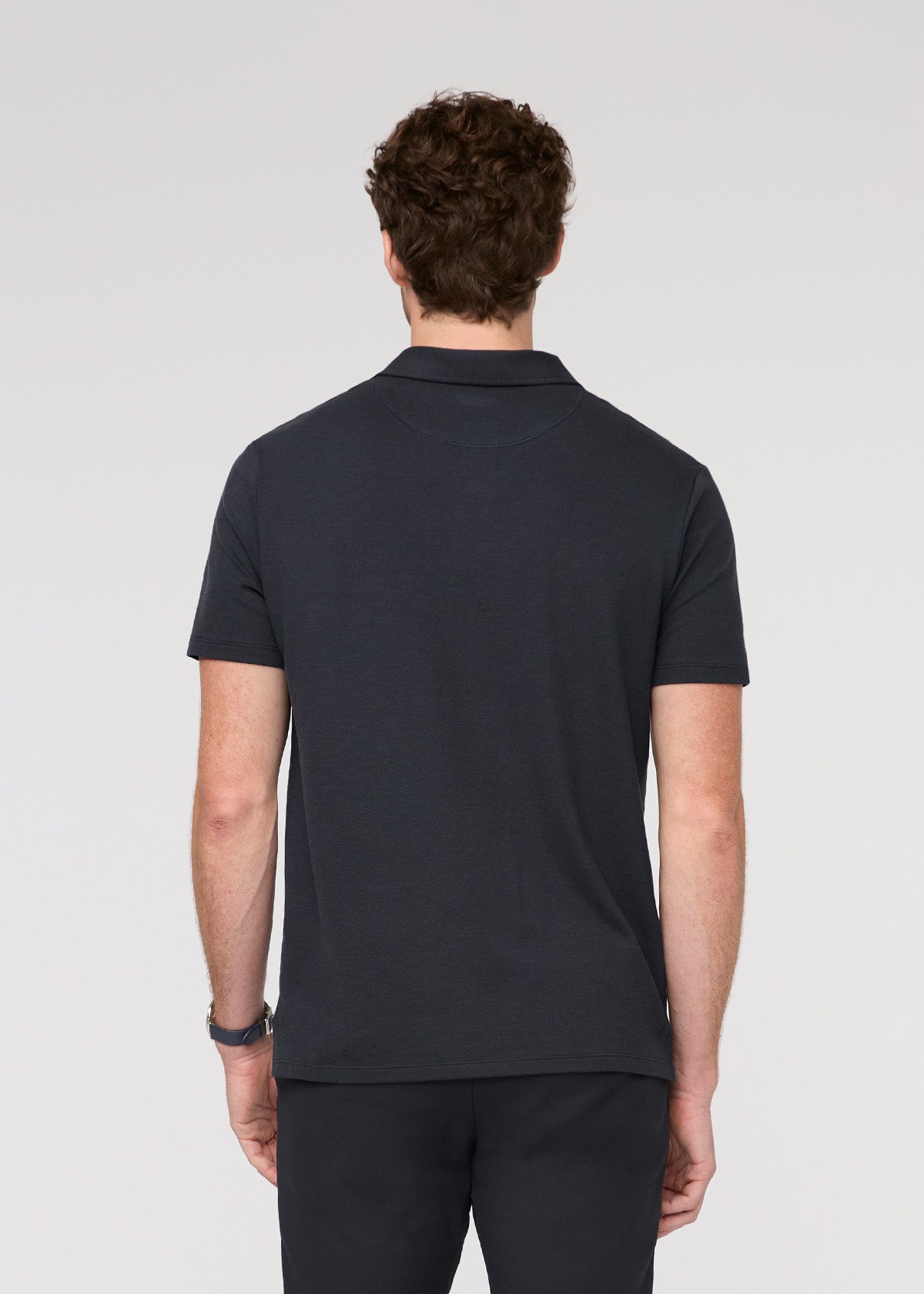 Men's Breathable Navy Polo back