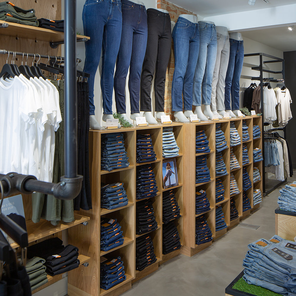 Stores store for jeans