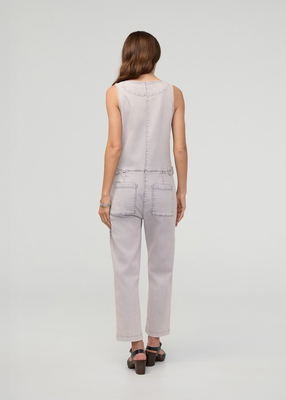 Women's Quartz Fade Stretch Denim Jumpsuit Back