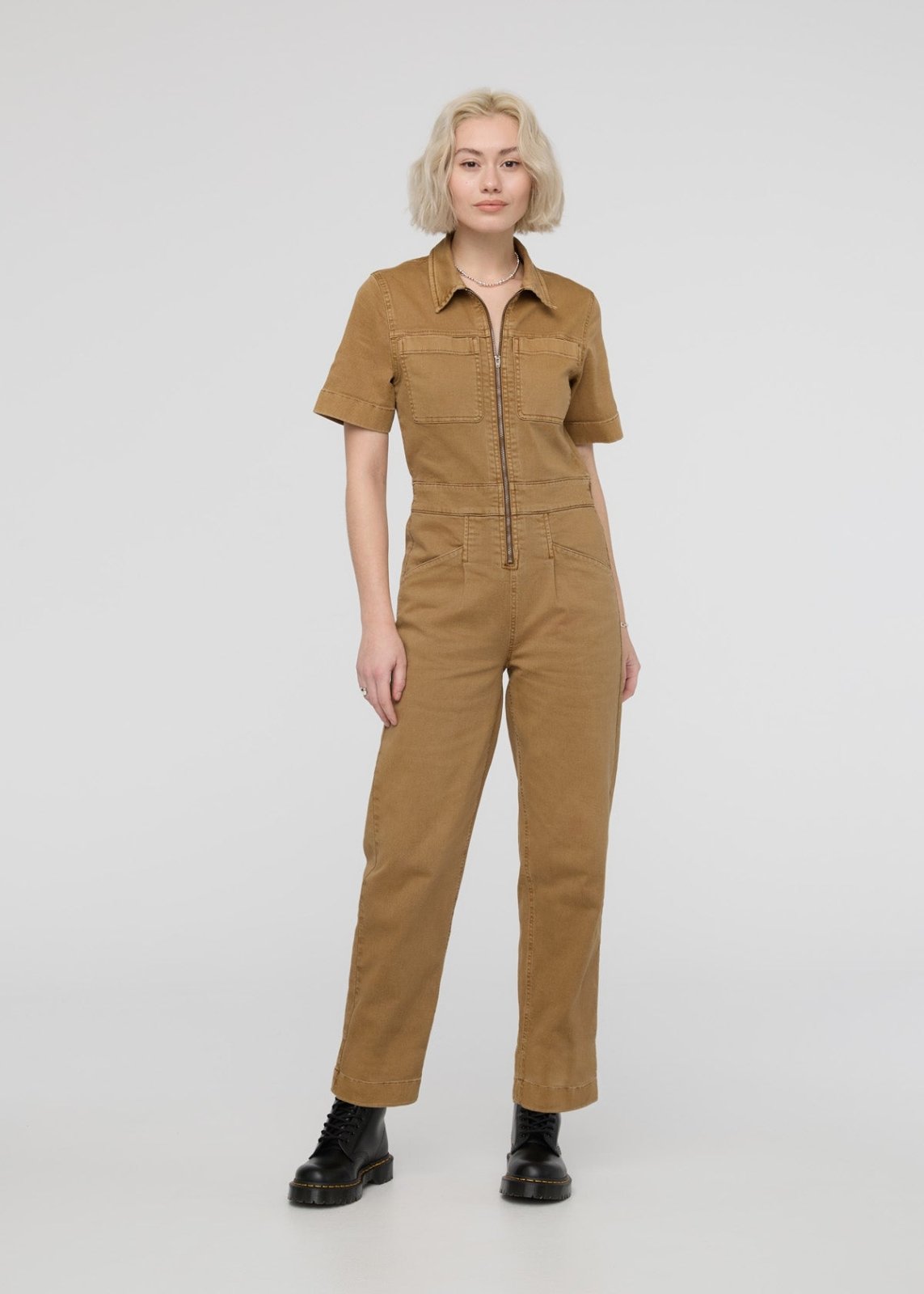 Women s Camel Stretch Twill Boiler Suit