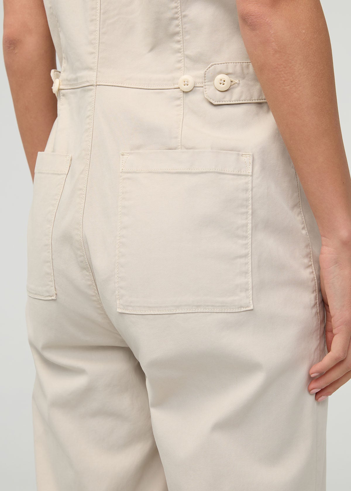 Women's Sandstone Light Stretch Twill Boiler Suit rear detail