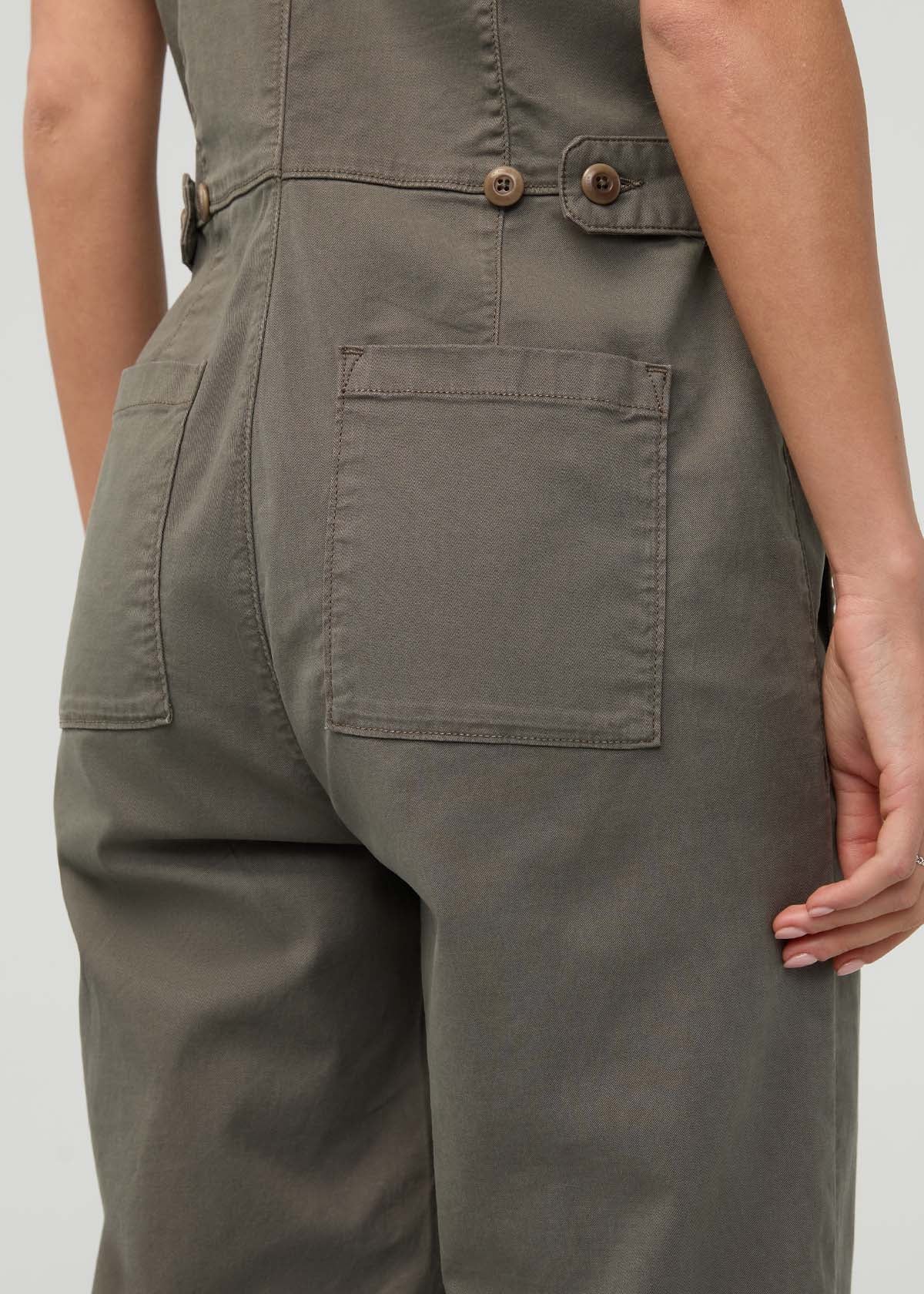 Women's Thyme Light Stretch Twill Boiler Suit back detail